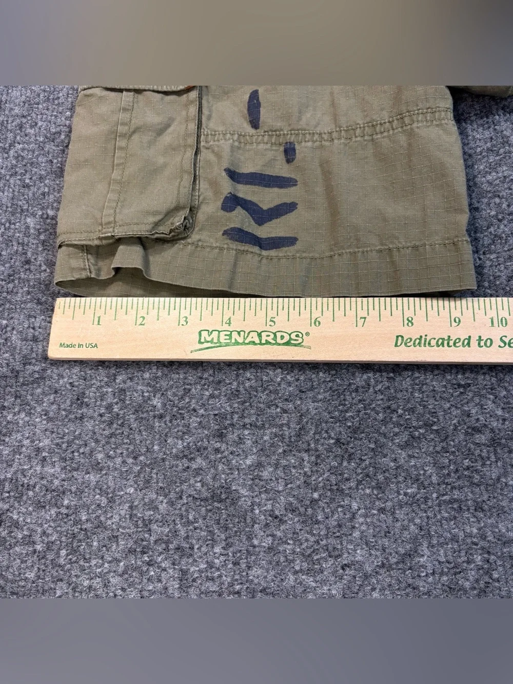 Polo Ralph Lauren Boys 12 Cargo Shorts Green Ripstop Mountain Div RL-65 Patch